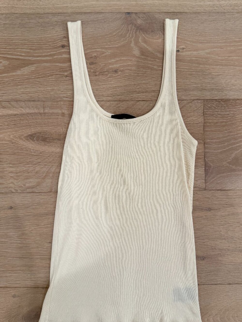 Jenni Kayne Ivory Scoopneck Ribbed Tank Top